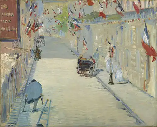 Édouard Manet, The Rue Mosnier with Flags&nbsp;[fr], 1878