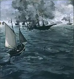 The Battle of the Kearsarge and the Alabama (1864), by Édouard Manet, Philadelphia Museum of Art