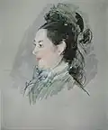 Édouard Manet: Femme au Chapeau à Brides, 1881, today Baltimore Museum of Art