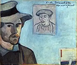 Self-portrait with portrait of Paul&nbsp;Gauguin, Bernard,&nbsp;1888.