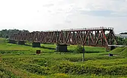 Railway bridge over Teteriv river near Piskivka