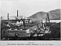 Dry dock and dock workshop.
