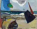 Boats in Jaffa Harbor, 2000, oil on canvas, 81*101.6
