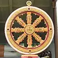 Dharmachakra wheel.