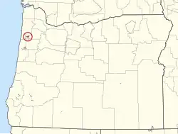 Location of Grand Ronde Community within Oregon