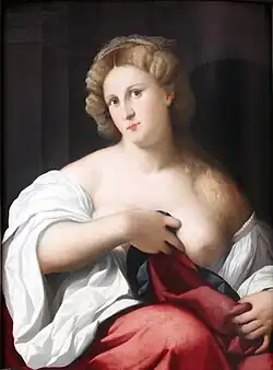 Palma: Young Woman with Bare Breast, c. 1525