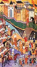 The Army's departure from the palace
