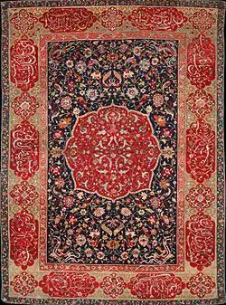 So-called Salting carpet, wool, silk and metal thread. about 1600.