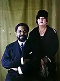 1927 Autochrome of Gratien Candace with his wife Jeanne, by Auguste Léon