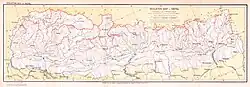 Map of Nepal by Survey of India in 1927 excluding Kalapani area from Nepal