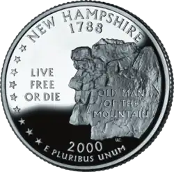 New Hampshire quarter dollar coin