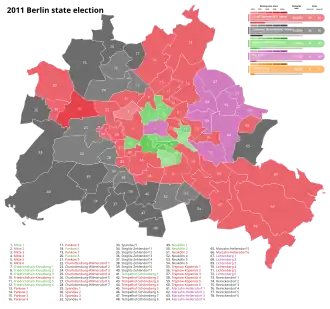 17th Abgeordnetenhaus, following 2011 election
