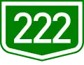 Main road 222 shield