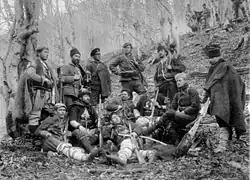 Activists of IMARO on a meeting near Kyustendil in March 1903.