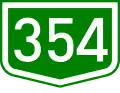 Main road 354 shield