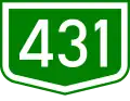 Main road 431 shield