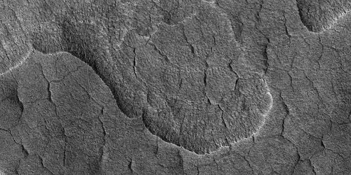 Scalloped terrain, as seen by HiRISE under HiWish program The location is the Casius quadrangle.