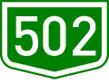Main road 502 shield