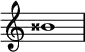 { \omit Score.TimeSignature \relative c'' { bisis1 } }