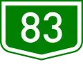 Main road 83 shield