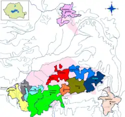 Map depicting the Transylvanian Saxon lands which later constituted the Transylvanian Saxon University in the late 15th century