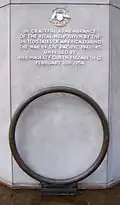 Inscription marking the unveiling of the monument