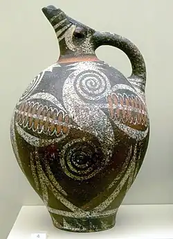 Kamares ware beaked jug; 1850-1675 BC; ceramic; height: 27&nbsp;cm; from Phaistos (Crete, Greece); Heraklion Archaeological Museum (Greece)