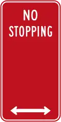 (R5-400) No Stopping (used in New South Wales)