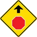 (W3-1) Stop Sign ahead