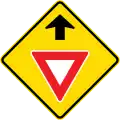 (W3-2) Give Way Sign ahead