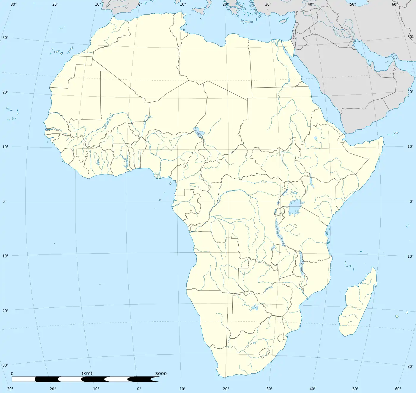 Newcastle is located in Africa