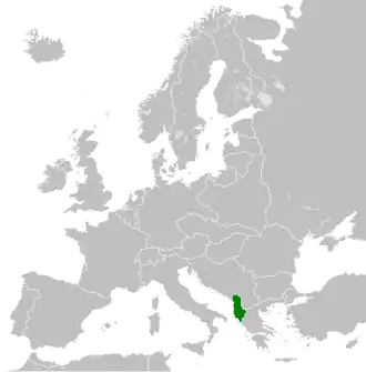 The Albanian Kingdom in 1935