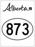 Highway 873 marker