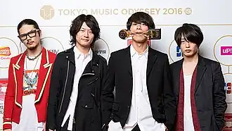 [Alexandros] at Tokyo Music Odyssey 2016. Left to right: Satoyasu, Hiroyuki, Yoohei, and Masaki.