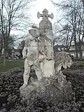 Sculpture from "Beyaert's Tower", one of the bank's buildings demolished in the late 1940s,[12]: 44  relocated in Leopold Park