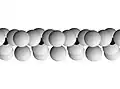 Side view (along [010]) of double chain inosilicate backbone. Apical oxygens are at the bottom.