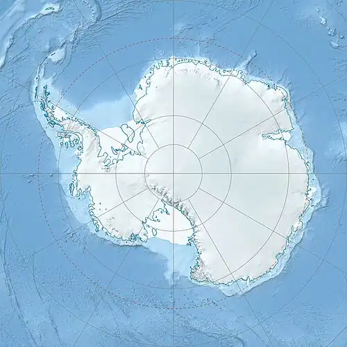 Map showing the location of Murgash Glacier