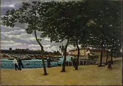 View of the Seine, Paris, 1871, Oil on canvas, 126.4 × 181.3&nbsp;cm., Museum of Fine Arts, Houston