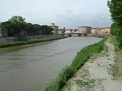 The Arno in Pisa, near the Ponte della Fortezza (Fortress Bridge)