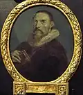 Portrait of Samuel Ampzing after an engraving by Jonas Suyderhoef after a portrait by Frans Hals