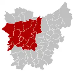 Location of the arrondissement in East Flanders