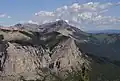 Association Peak centered at top, viewed from Mount Yamnuska