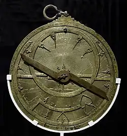 Astrolabe of ibn Said&nbsp;[es], made in 1067 in Toledo by Ibrahim ibn Said al-Sahli[20]