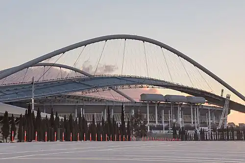 The Olympic Stadium of Athens, with its characteristic roof (2002-2004)