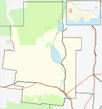 Diapur is located in Shire of Hindmarsh