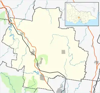 Monegeetta is located in Shire of Macedon Ranges