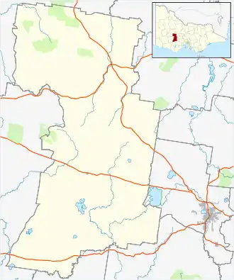 Carngham is located in Pyrenees Shire