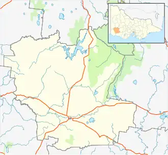 Glenthompson is located in Shire of Southern Grampians