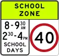 (R4-230) School Zone (used in New South Wales)
