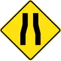 (W4-3) Road Narrows